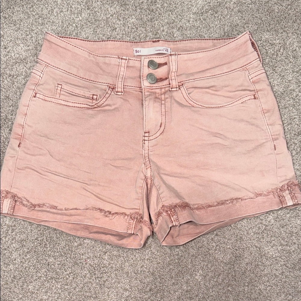 SO Blush Pink High-Rise Denim Shorts